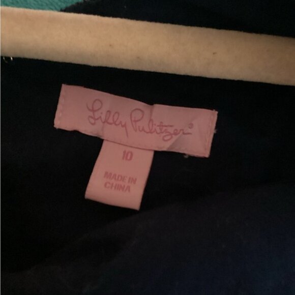 Lily Pulitzer Dawson Sheath dress with Goden scalloped hem Sz 10 - Picture 6 of 11